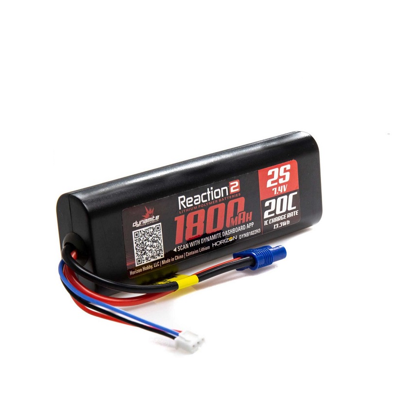 Dynamite Reaction 7.4V 1800mAh 2S 20C LiPo Hardcase